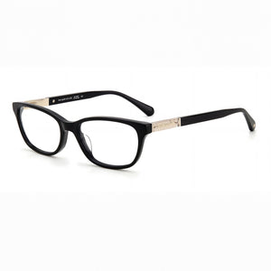Kate Spade New York Casual Shiny Black Rectangle Eyeglasses for Women, Plastic frame
