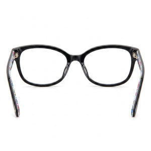 Kate Spade New York Casual Rectangle Eyeglasses Women — side view, Black Acetate temples