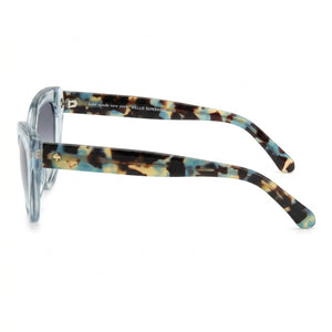 Kate Spade New York Casual Cat Eye Eyeglasses Women — side view, Blue ECO ACETATE temples