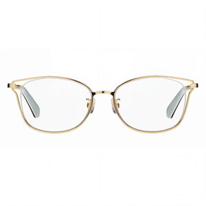 Kate Spade New York Classic Rectangle Eyeglasses for Women — front view, Stainless Steel