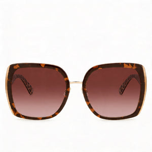Kate Spade New York Classic Square Sunglasses for Women — front view, Plastic frame