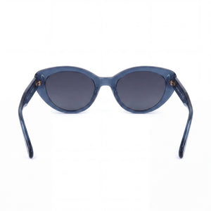 Kate Spade New York CRYSTAL/S Oval Sunglasses Unisex — side view, Non-Polarized Dark Grey Shaded lens