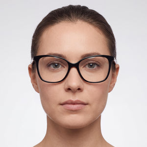 Kate Spade New York Darcie Rectangle Eyeglasses Unisex — interior view, Polycarbonate demo lenses