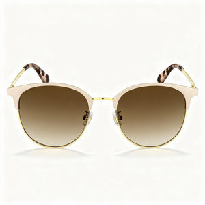 Kate Spade New York DELACEY/F/S Oval Sunglasses for Women — front view, Alloy Steel frame