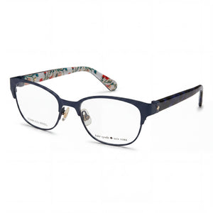 Kate Spade New York Diandra Blue Havana Rectangle Eyeglasses for Women, Alloy Steel frame