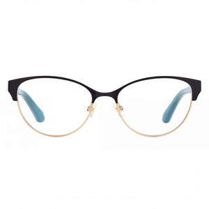 Kate Spade New York Emelyn Cat Eye Eyeglasses for Women — front view, Alloy Steel