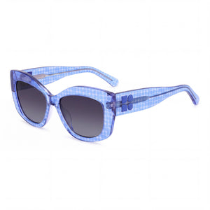 Kate Spade New York Frida/G/S Blue Rectangle Sunglasses for Women, Dark Grey Shaded lens
