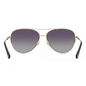 Kate Spade New York Aviator Sunglasses for Women — front view, Stainless Steel frame