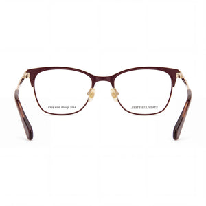 Kate Spade New York Square Eyeglasses Women — side view, Gold Metal temples