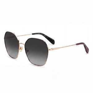 Kate Spade New York Gold Square Sunglasses for Women, Gold Blue lens