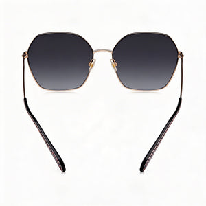 Kate Spade New York Square Sunglasses Women — side view, Non-Polarized Gold Blue lens