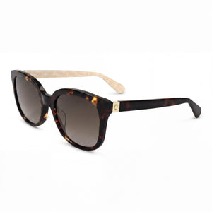 Kate Spade New York Gwenith/S Havana Square Sunglasses for Women, Havana lens