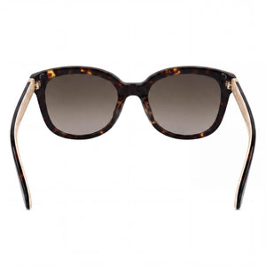Kate Spade New York Gwenith/S Square Sunglasses Women — side view, Non-Polarized Havana lens