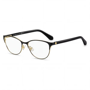 Kate Spade New York HADLEE Black Cat Eye Eyeglasses for Women, Stainless Steel frame