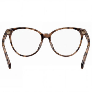 Kate Spade New York Modern Cat Eye Eyeglasses Women — side view, Havana Plastic temples