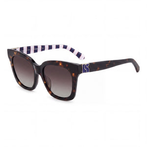 Kate Spade New York Havana Rectangle Sunglasses for Women, Brown lens
