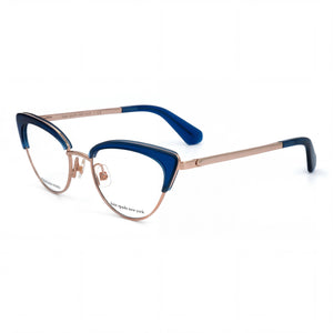 Kate Spade New York Jailyn Blue/Gold Cat Eye Eyeglasses for Women, Metal frame