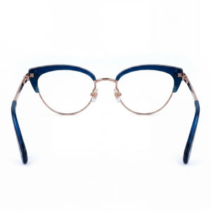 Kate Spade New York Jailyn Cat Eye Eyeglasses Women — side view, Gold Metal temples