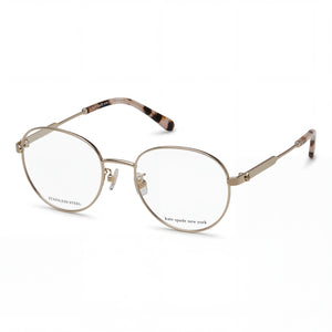 Kate Spade New York Jalisia/F Gold Round Eyeglasses for Women, Stainless Steel frame