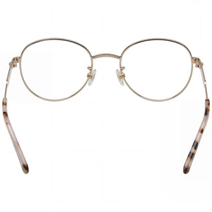 Kate Spade New York Jalisia/F Round Eyeglasses Women — side view, Gold Stainless Steel temples