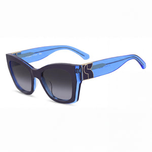 Kate Spade New York JAYDA/G/S Black Butterfly Sunglasses for Women, Dark Grey lens