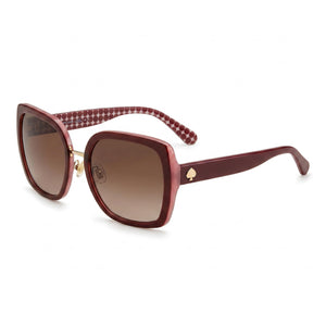 Kate Spade New York KIMBER/G/S-0C9A 3X Red Square Sunglasses for Women, Burgundy lens
