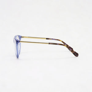 Kate Spade New York KIMBERLEE Rectangle Eyeglasses Women — side view, Blue Plastic temples