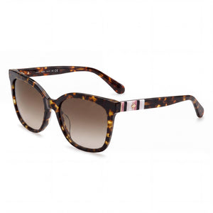 Kate Spade New York KIYA/S Black Square Sunglasses for Women, Dark Grey Gradient lens