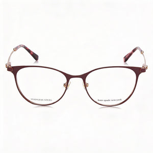 Kate Spade New York Lida/G Cat Eye Eyeglasses for Women — front view, Stainless Steel
