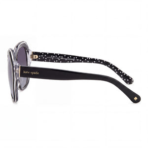 Kate Spade New York Lottie/G/S Rectangle Sunglasses Women — side view, Polarized Grey Shaded lens