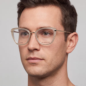 Kate Spade New York MADEIRA/G Cat Eye Eyeglasses Unisex — interior view, demo lenses