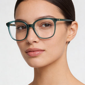 Kate Spade New York Madrigal/G Square Eyeglasses for Women — interior view, Polycarbonate demo lenses