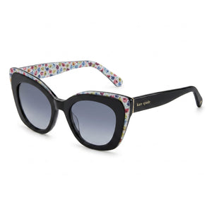 Kate Spade New York Marigold/S Black Cat Eye Sunglasses for Women, Grey lens