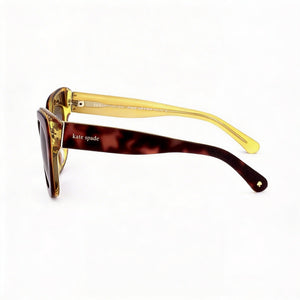 Kate Spade New York MARIGOLD/S Shield Sunglasses Women — side view, Non-Polarized Brown Shaded lens