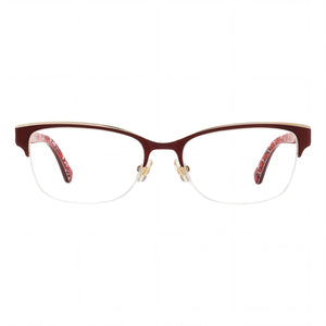 Kate Spade New York Marjorie Rectangle Eyeglasses for Women — front view, Stainless Steel