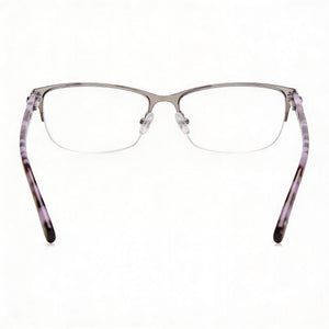 Kate Spade New York Marnie Rectangle Eyeglasses Unisex — side view, Violet Alloy Steel temples