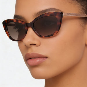 Kate Spade New York Merida/G/S Cat Eye Sunglasses Unisex — interior view, Non-Polarized lens detail