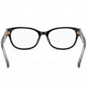 Kate Spade New York Modern Oval Eyeglasses Women — side view, Black Plastic temples