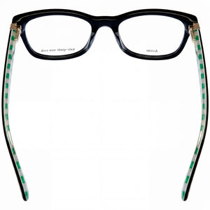 Kate Spade New York Modern Rectangle Eyeglasses for Women — front view, Acetate