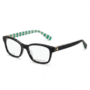 Kate Spade New York Modern Black Rectangle Eyeglasses for Women, Acetate frame