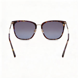 Kate Spade New York Modern Square Sunglasses Unisex — side view, Non-Polarized Blue Havana lens