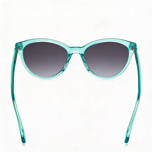 Kate Spade New York Modern Cat Eye Sunglasses Women — side view, Non-Polarized Teal lens