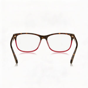 Kate Spade New York Myrna Rectangle Eyeglasses Women — side view, Havana Plastic temples