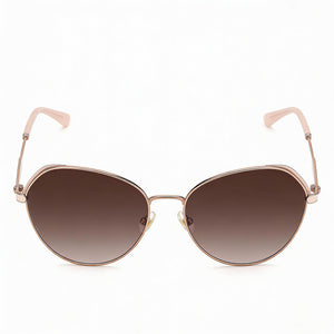 Kate Spade New York Octavia/G/S Oval Sunglasses for Women — front view, Stainless Steel frame