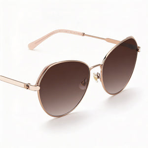 Kate Spade New York Octavia/G/S Round Sunglasses for Women — front view, Stainless Steel frame