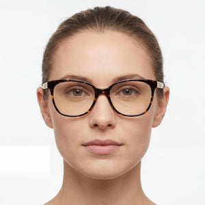 Kate Spade New York Payton Rectangle Eyeglasses for Women — interior view, Plastic frame detail