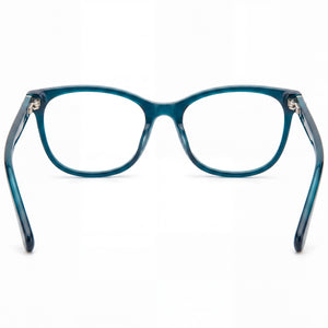 Kate Spade New York Raelynn Rectangle Eyeglasses Women — side view, Green Plastic temples