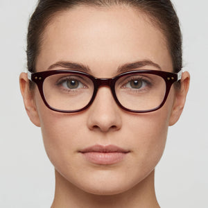 Kate Spade New York Rebecca2 Rectangle Eyeglasses for Women — interior view, Plastic demo lenses