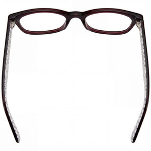 Kate Spade New York Rebecca2 Rectangle Eyeglasses Women — side view, Black Plastic temples