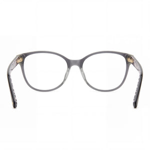 Kate Spade New York Rosalind/G Rectangle Eyeglasses Women — side view, Gray Plastic temples